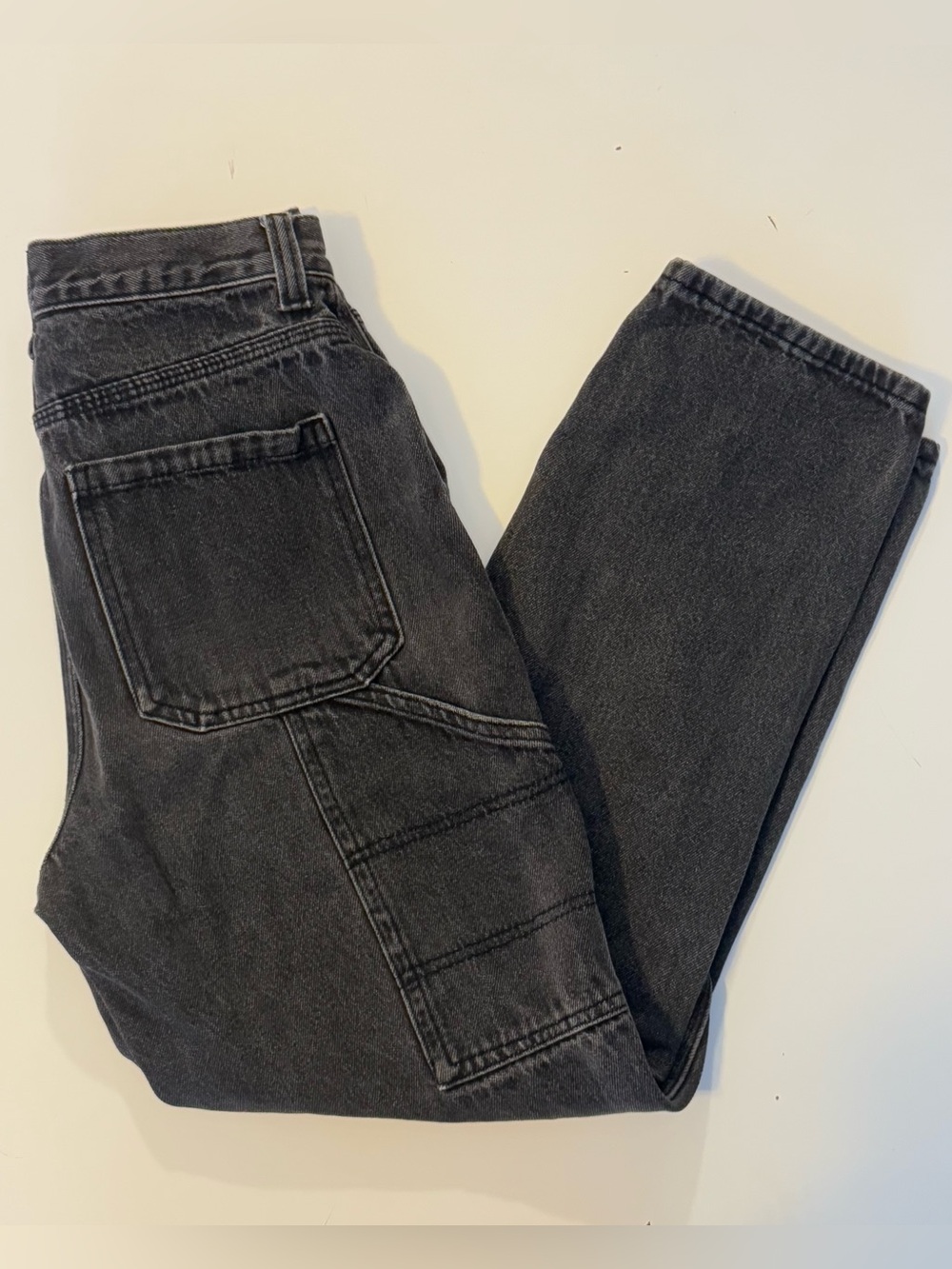 Women's Straight-Leg dark grey Washed Jeans 1/25